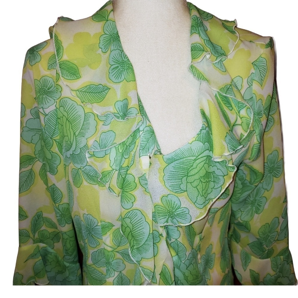 Investments Floral Button Shirt S